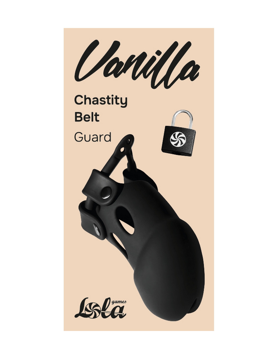 Пояс верности Lola Games Vanilla Guard Black — анатомический, регулируемый, силиконовый