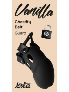 Пояс верности Lola Games Vanilla Guard Black — анатомический, регулируемый, силиконовый