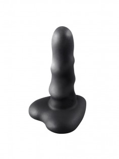 Дилдо Lola Games Flow Unicorn Mini Black — жидкий силикон, витой рельеф, присоска-сердце