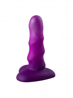 Дилдо Lola Games Flow Unicorn Mini Purple — мягкий силикон, витой рельеф, присоска