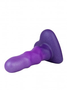 Дилдо Lola Games Flow Unicorn Mini Purple — мягкий силикон, витой рельеф, присоска