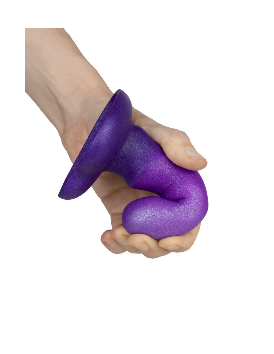 Дилдо Lola Games Flow Unicorn Mini Purple — мягкий силикон, витой рельеф, присоска