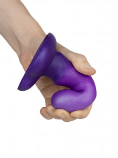 Дилдо Lola Games Flow Unicorn Mini Purple — мягкий силикон, витой рельеф, присоска