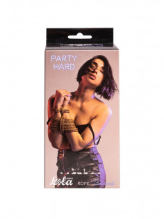 Верёвка для бондажа Lola Games Party Hard Beloved Brown — лён, 5 метров, плотное плетение