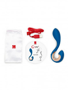 Универсальный вибростимулятор Gvibe Gpop² Indigo Blue — 12,5 см, 6 режимов, водонепроницаемый