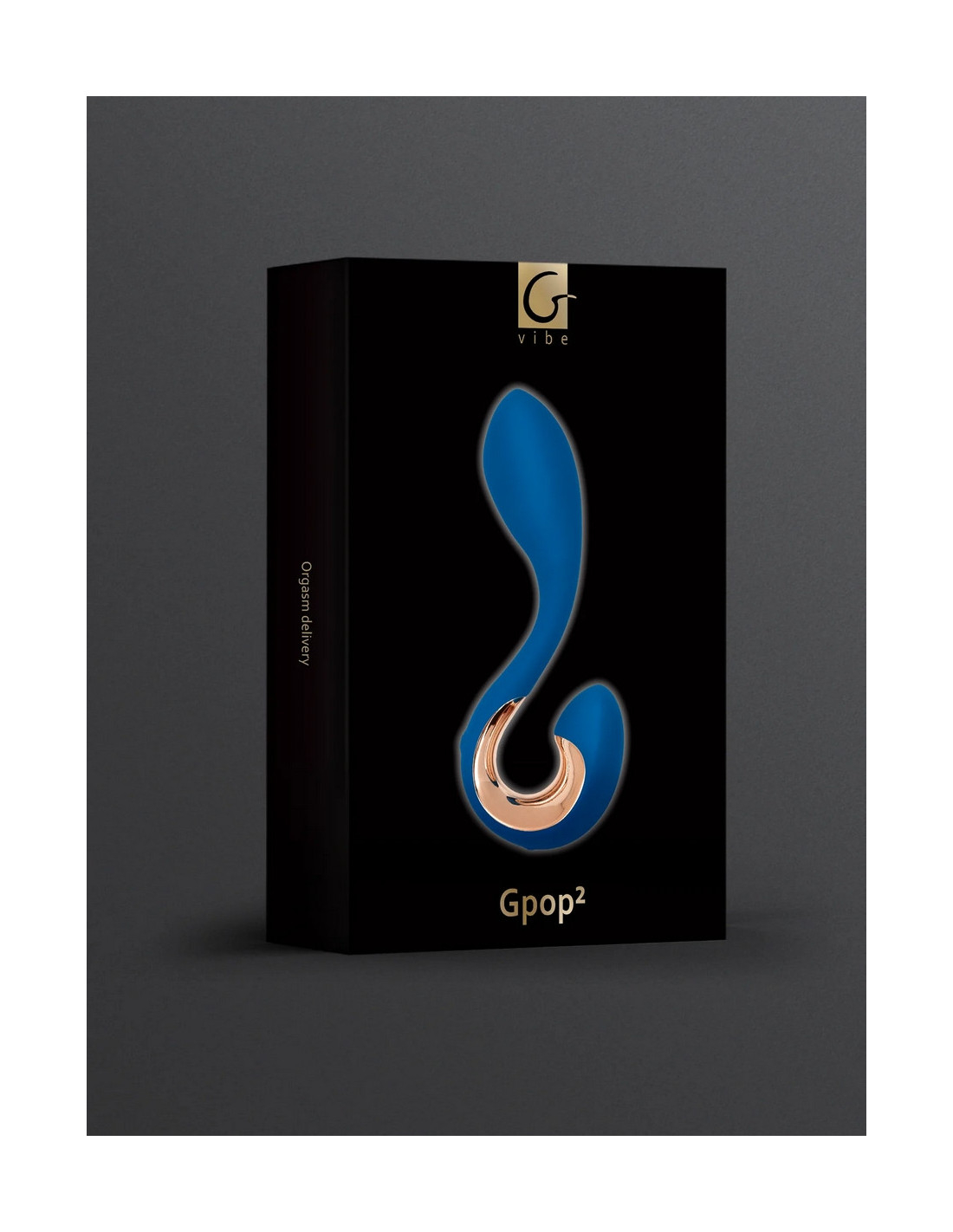 Универсальный вибростимулятор Gvibe Gpop² Indigo Blue — 12,5 см, 6 режимов, водонепроницаемый