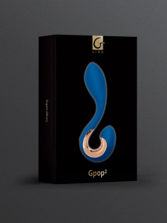 Универсальный вибростимулятор Gvibe Gpop² Indigo Blue — 12,5 см, 6 режимов, водонепроницаемый