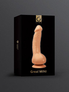 Реалистичный вибратор Gvibe Greal Mini — Bioskin, 18×3,2 см, присоска, 6 режимов