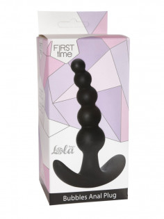 Анальная елочка Lola Games - First Time - Bubbles Anal Plug Black, черная 5001-03lola