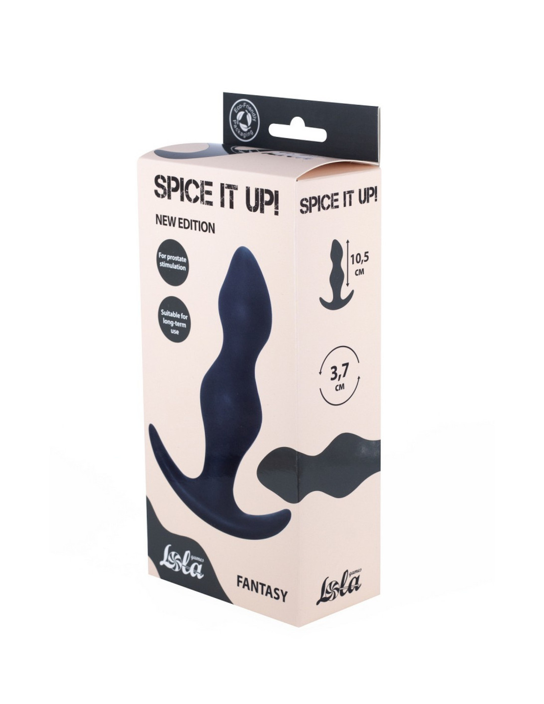 Анальная пробка Lola Games - Spice It Up - Fantasy Dark Grey, темно-серая 8006-02lola