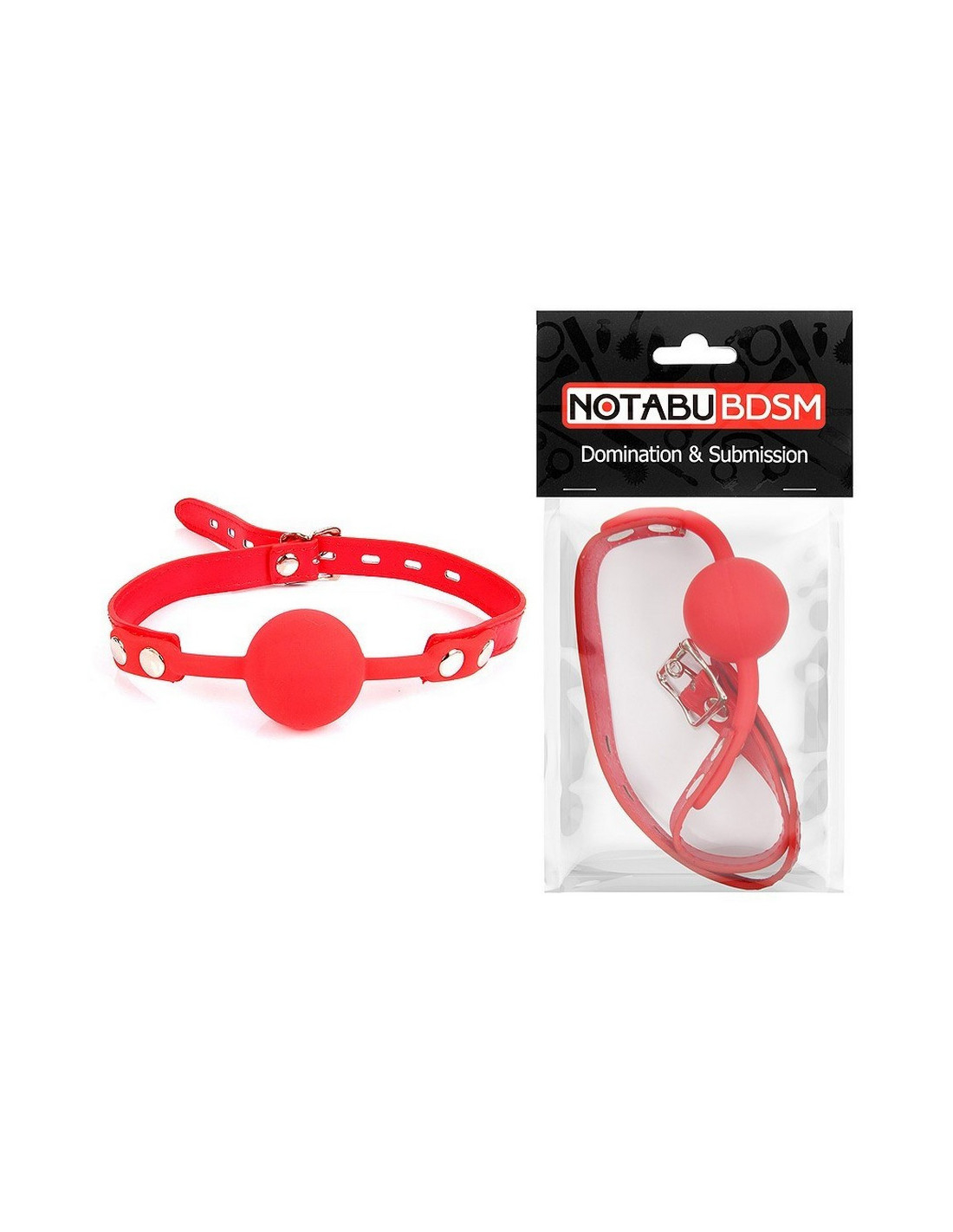 Кляп шарик Notabu, силиконовый, красный NTB-80465 | LOVESTORE