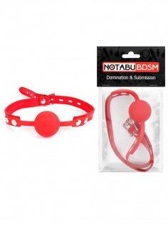 Кляп шарик Notabu, силиконовый, красный NTB-80465 | LOVESTORE