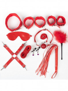 БДСМ набор Оки-Чпоки, красный, 11 предметов | LOVESTORE