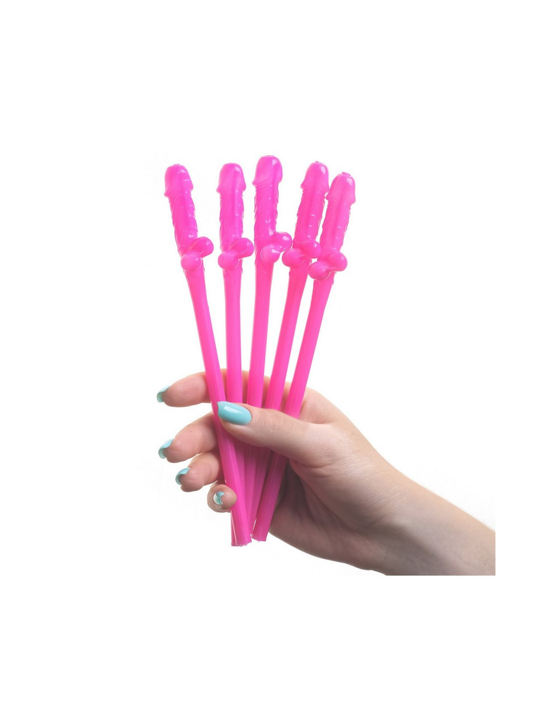 Коктейльные трубочки в форме пениса, 5 шт., розовые | LOVESTORE