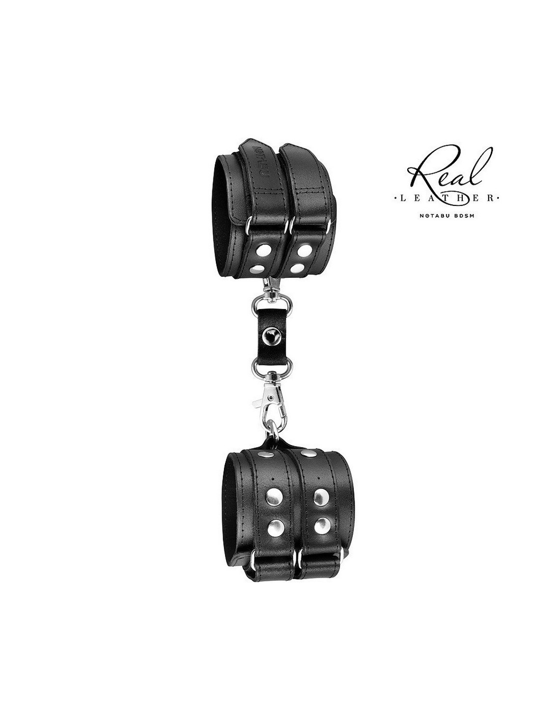 Наручники Notabu, из натуральной кожи, черные NTB-80354 | LOVESTORE