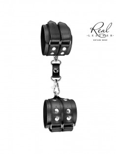 Наручники Notabu, из натуральной кожи, черные NTB-80354 | LOVESTORE
