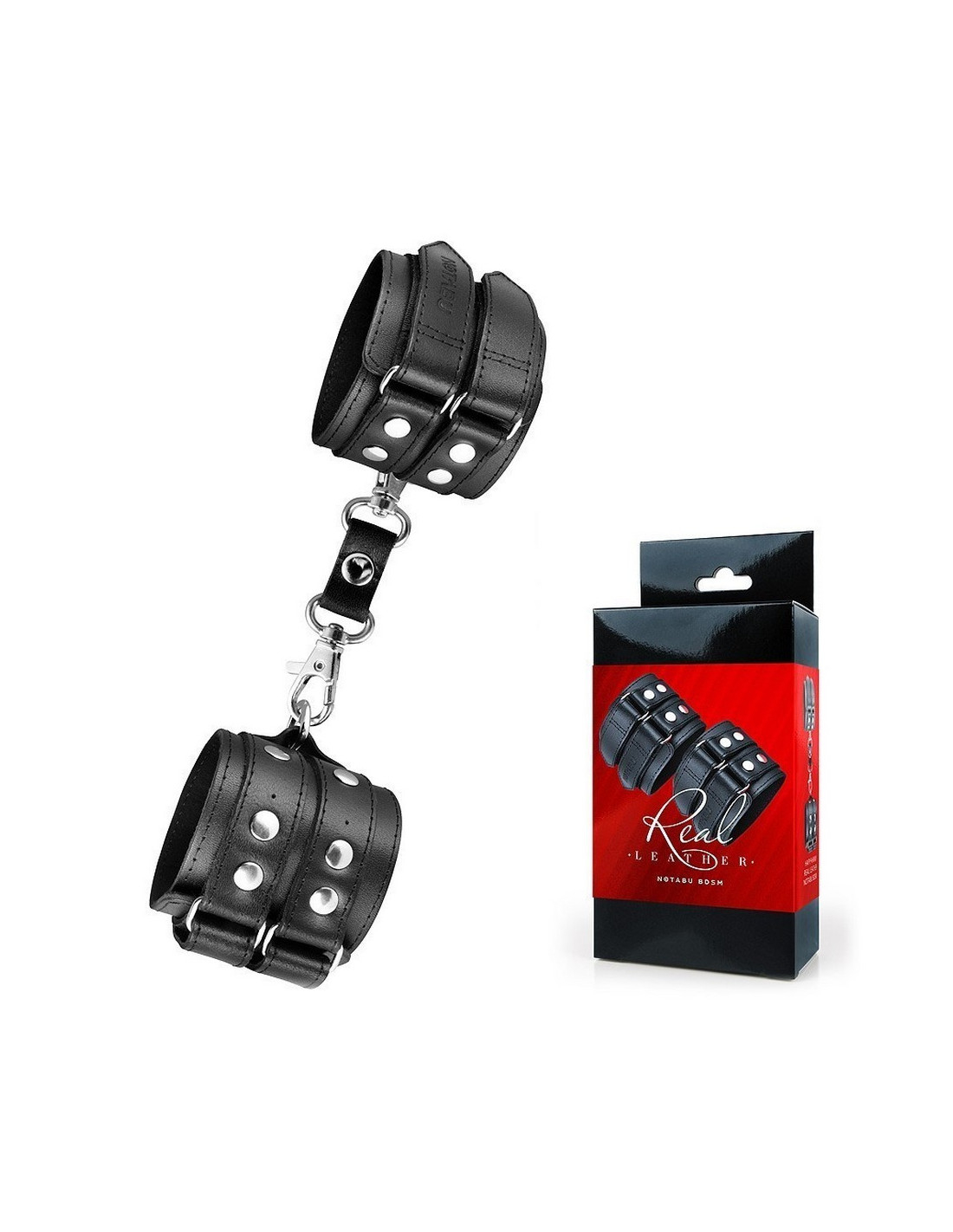 Наручники Notabu, из натуральной кожи, черные NTB-80354 | LOVESTORE