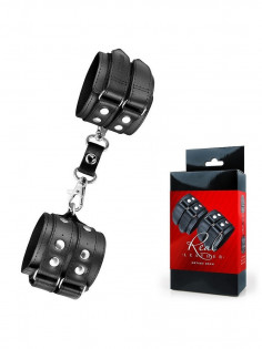 Наручники Notabu, из натуральной кожи, черные NTB-80354 | LOVESTORE