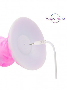 Вибратор Magic Hero, 23,5 x 6 см, 7 режимов возвратно-поступательных движений и вибрации, розовый MH-13040