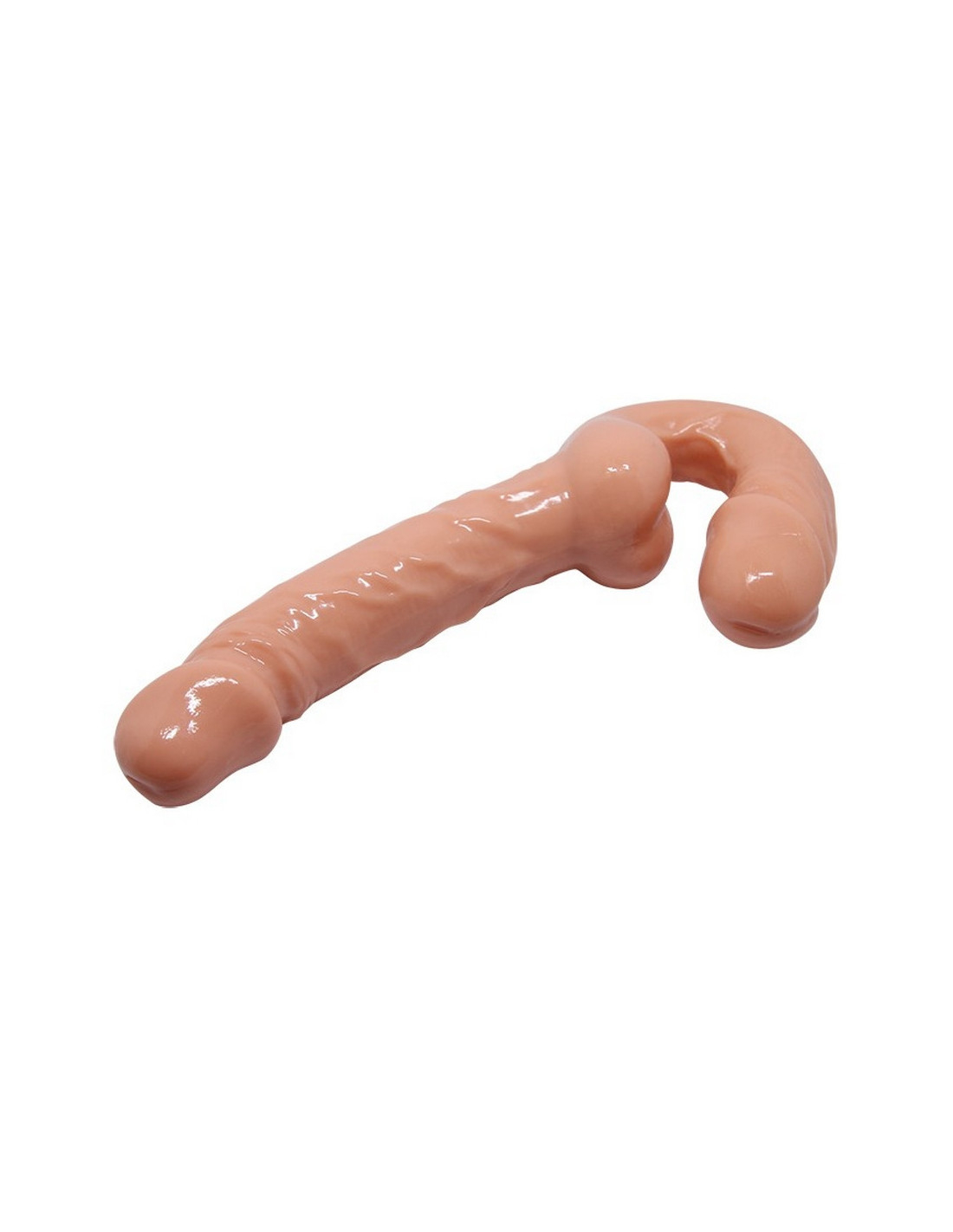 Страпон Baile - Ultra Passionate Harness - Strapless Strap On, двойной, телесный BW-022080