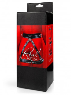Гартеры Notabu - Real Leather, кожаные, размер 75-90 см, черные NTB-80740 | LOVESTORE