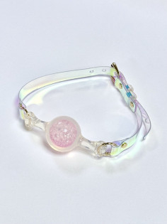 Кляп Open Mouth Gag Ball розовый, силикон и ПВХ, размер M (4,5см) FSJ007-pink | LOVESTORE