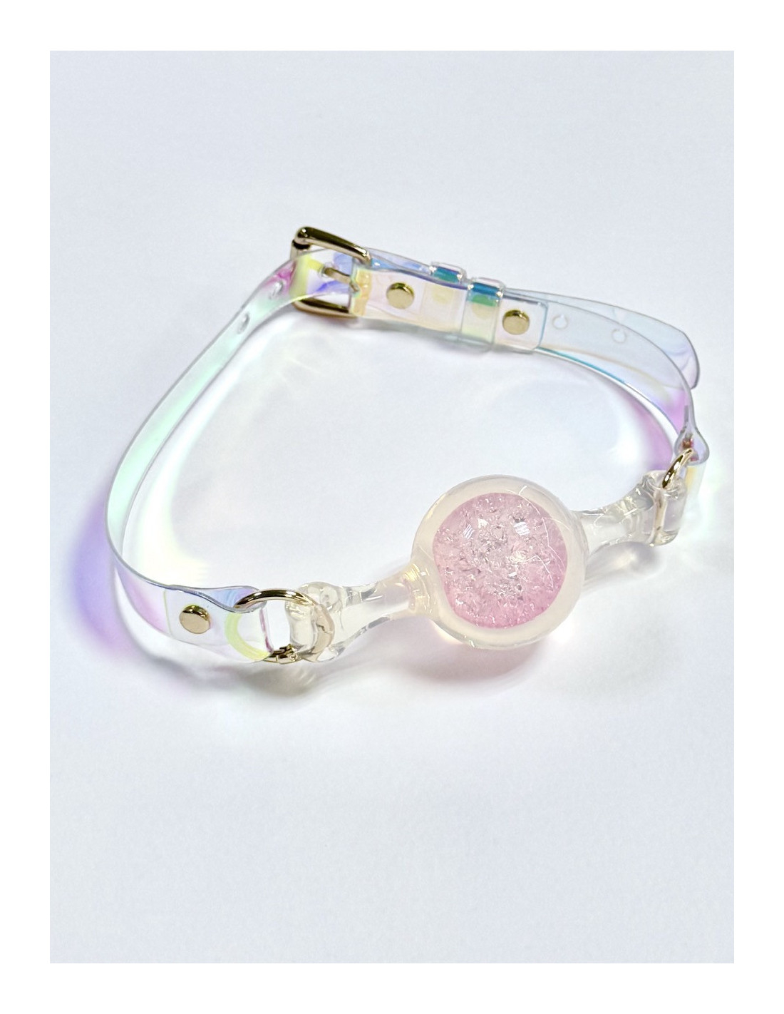 Кляп Open Mouth Gag Ball розовый, силикон и ПВХ, размер M (4,5см) FSJ007-pink | LOVESTORE