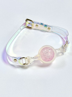 Кляп Open Mouth Gag Ball розовый, силикон и ПВХ, размер M (4,5см) FSJ007-pink | LOVESTORE