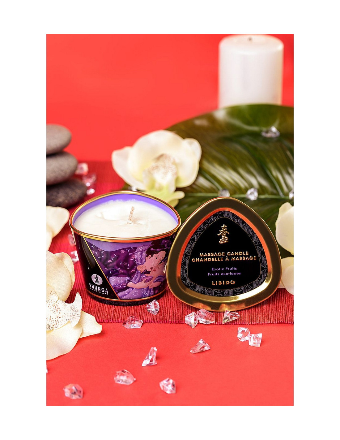 Массажная свеча Shunga Libido Exotic Fruits 170мл 4502DESC | LOVESTORE
