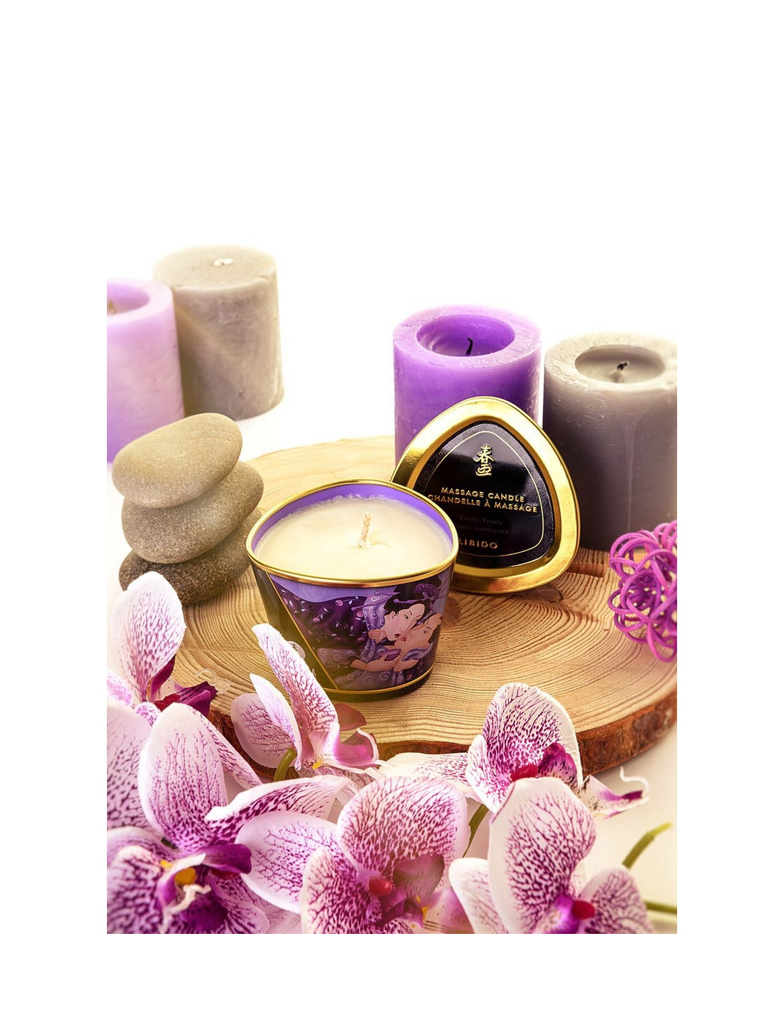 Массажная свеча Shunga Libido Exotic Fruits 170мл 4502DESC | LOVESTORE