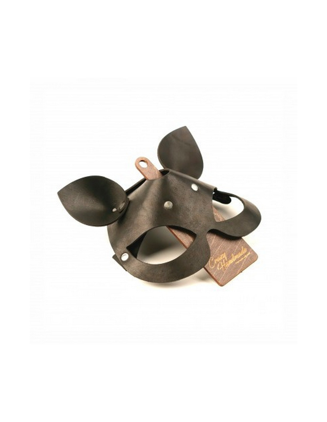 Маска с ушками кошки из натуральной кожи CH-6104 | LOVESTORE