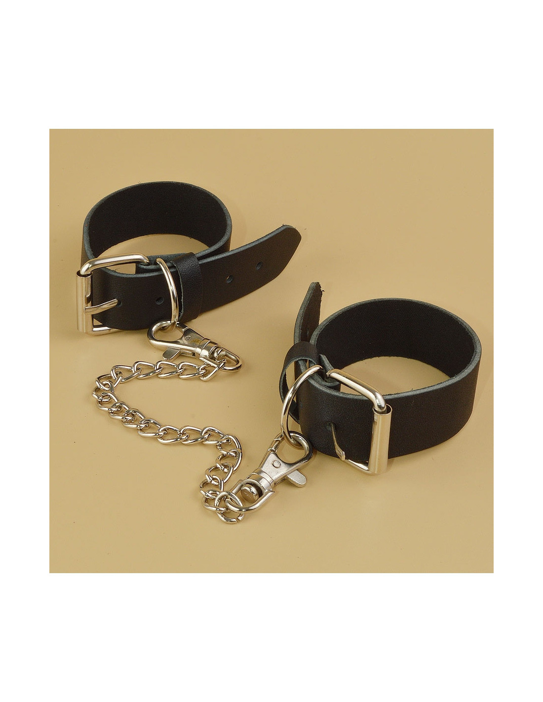 Оковы Sitabella - Новичок, из натуральной кожи, черные 3378-1 | LOVESTORE