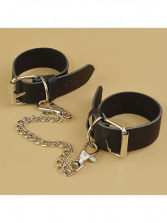 Оковы Sitabella - Новичок, из натуральной кожи, черные 3378-1 | LOVESTORE