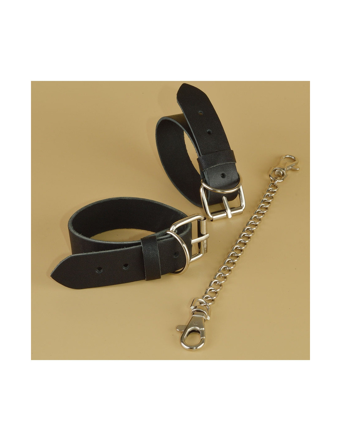 Оковы Sitabella - Новичок, из натуральной кожи, черные 3378-1 | LOVESTORE
