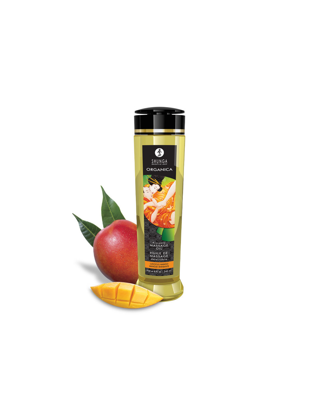 Массажное масло Shunga - Kissable Massage Oil - Luscious Mango, с ароматом манго 240мл 1303 SG