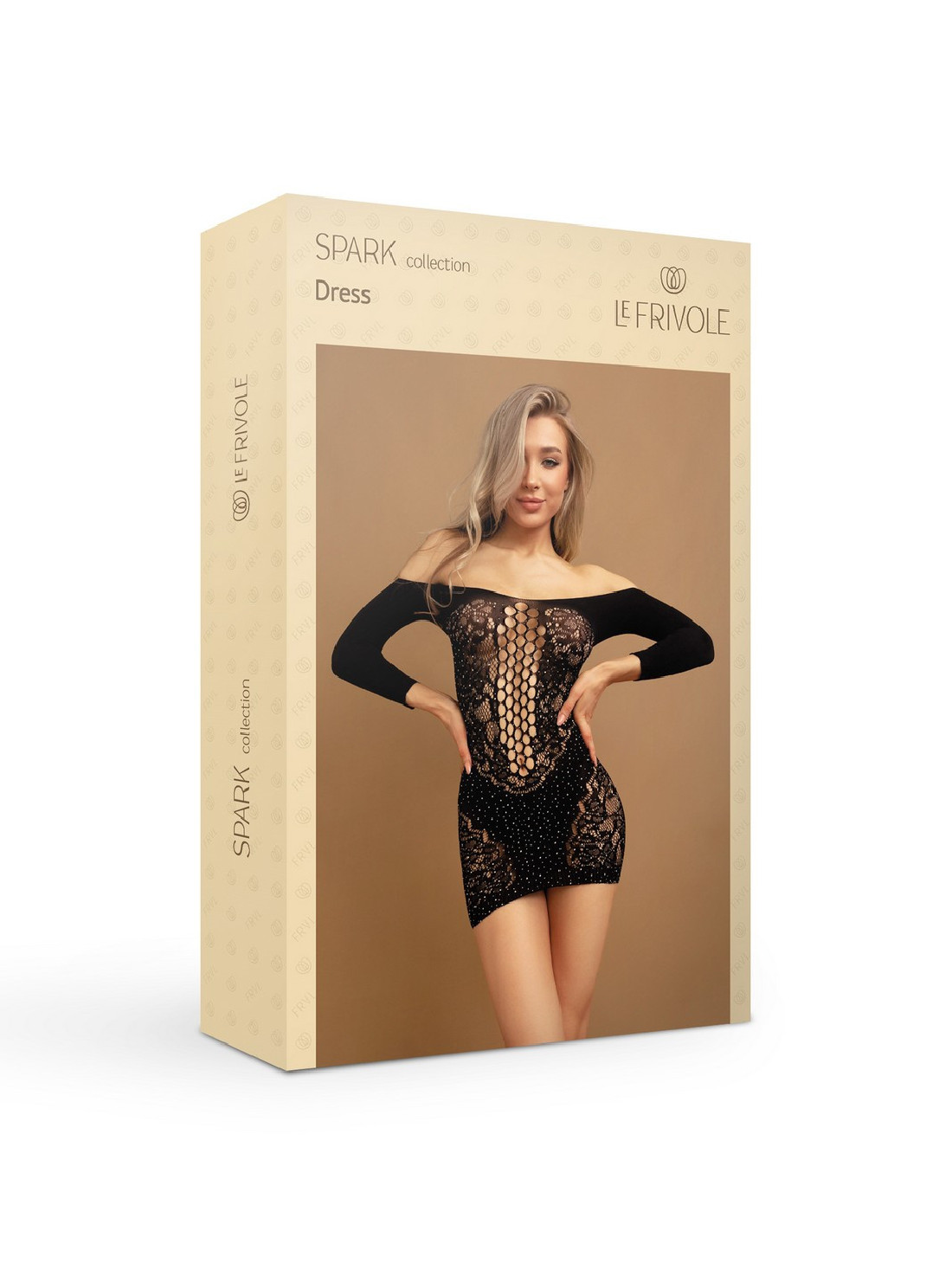 Искрящееся старзами черное платье с длинными рукавами (SPARK) S/XXL 06738S/XXL | LOVESTORE