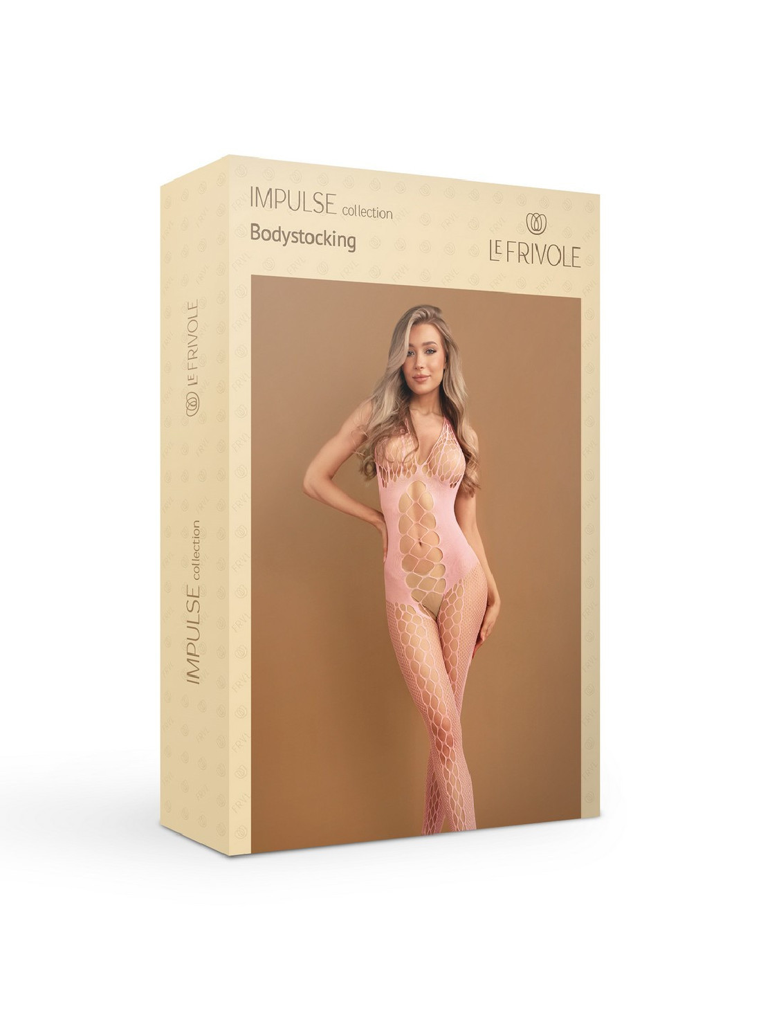 Боди-комбинезон Le Frivole IMPULSE с вырезами S/XXL розовый 06729 | LOVESTORE