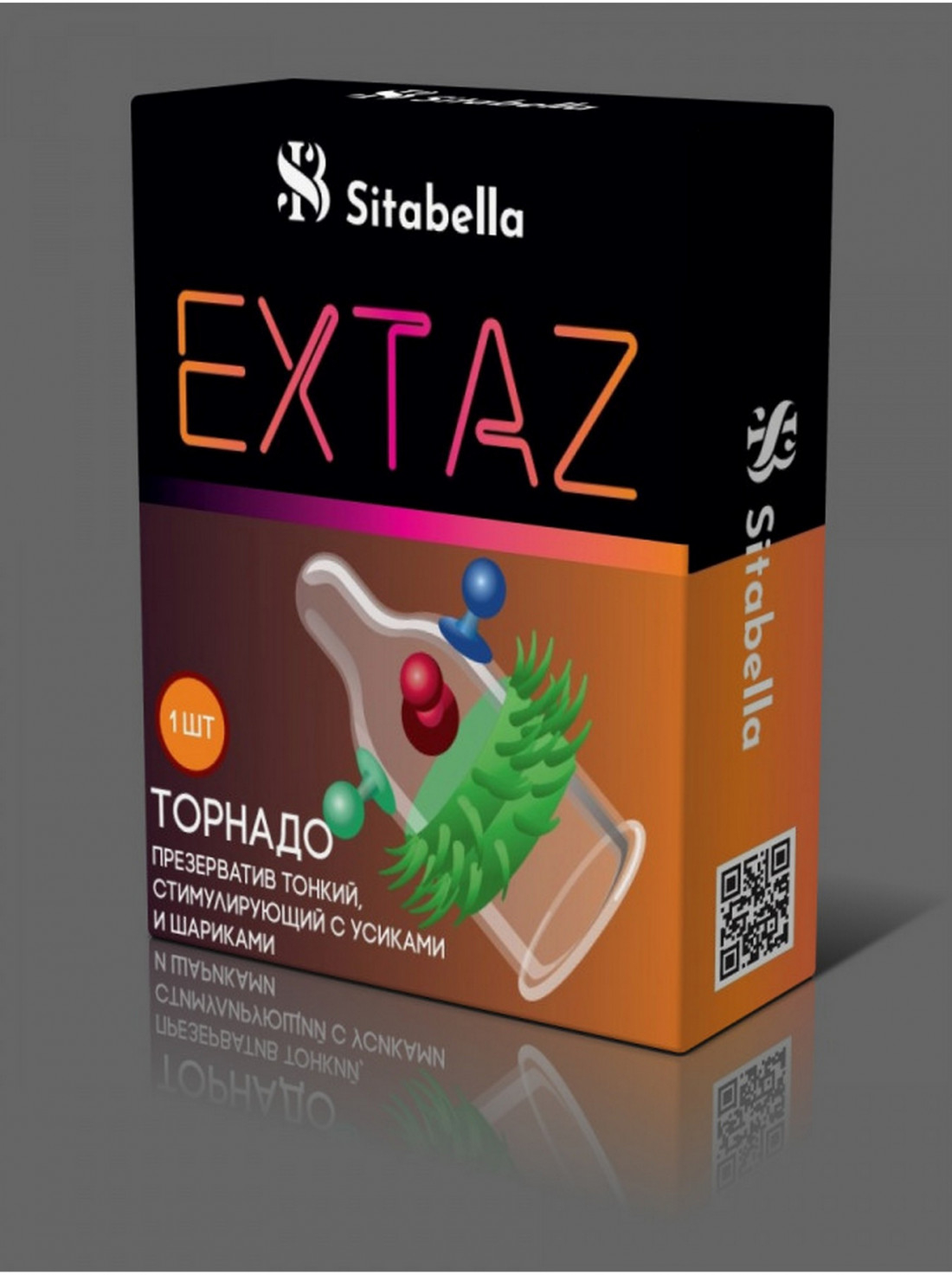 Презерватив Sitabella - Exstaz - Торнадо, тонкий, стимулирующий, латексный, 1 шт 1507