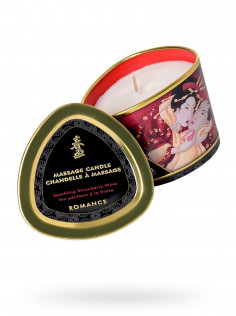 Массажная свеча Shunga Romance Sparkling Strawberry Wine 170мл 4508DESC | LOVESTORE