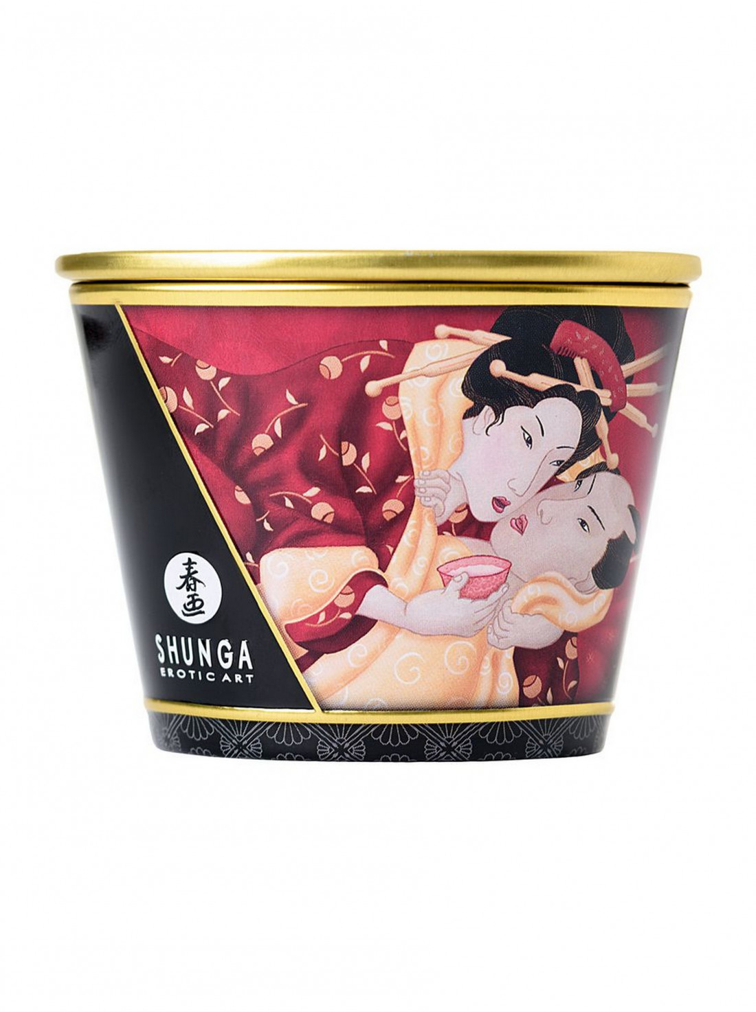 Массажная свеча Shunga Romance Sparkling Strawberry Wine 170мл 4508DESC | LOVESTORE