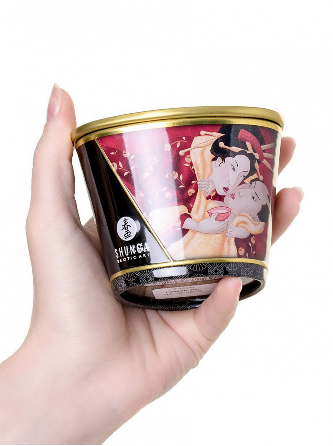 Массажная свеча Shunga Romance Sparkling Strawberry Wine 170мл 4508DESC | LOVESTORE