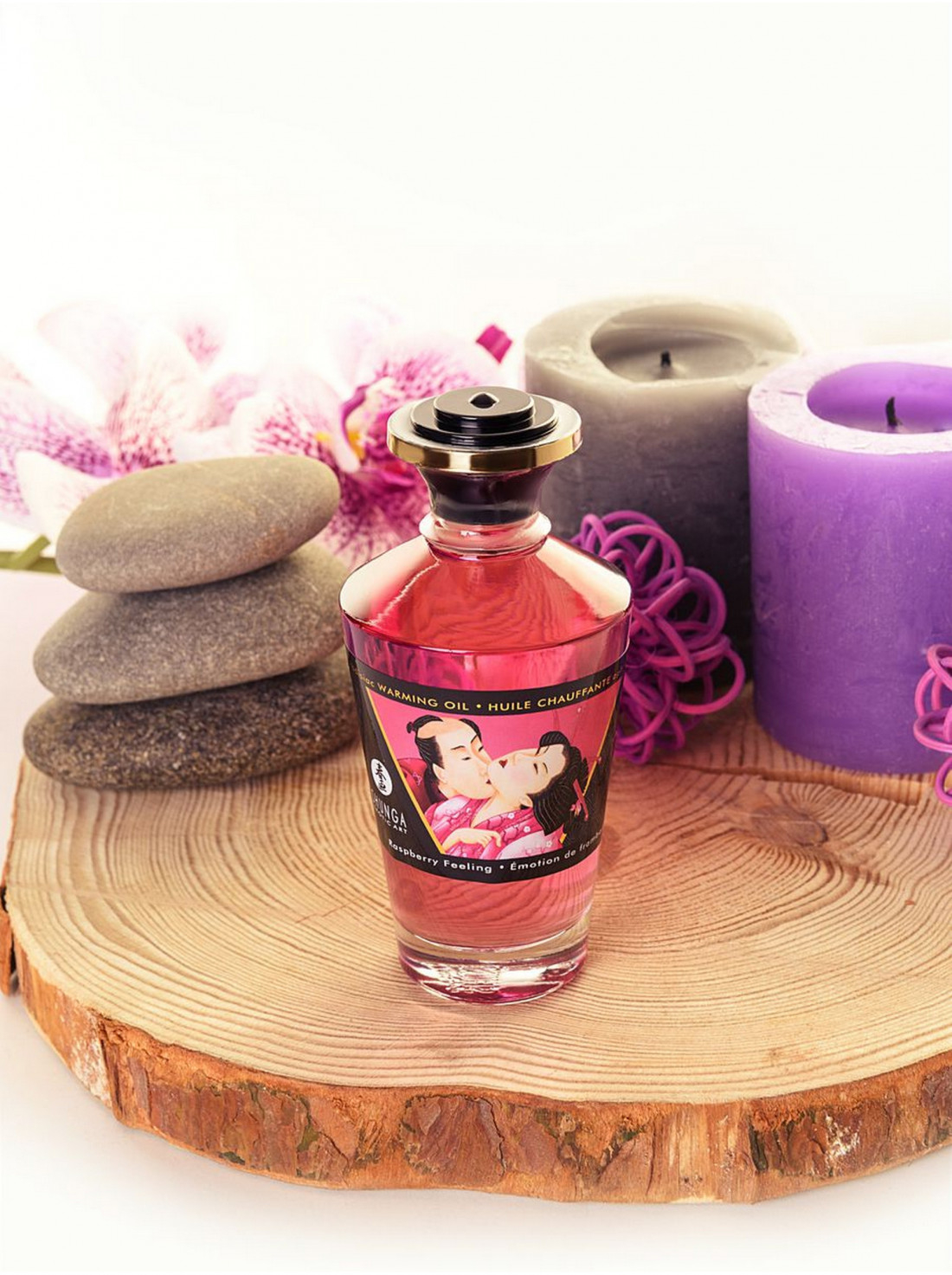 Масло Shunga Afrodisiac Warming Oil Raspberry Feeling 100мл 2201 SG | LOVESTORE