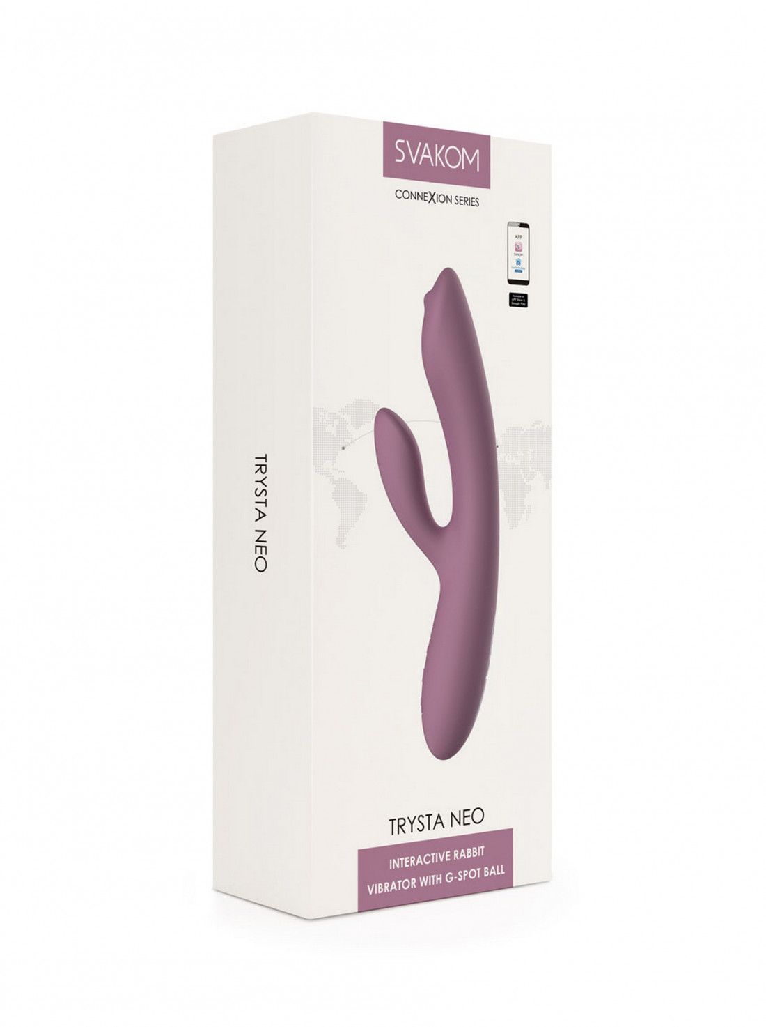 Вибратор-кролик Svakom - Trysta, с плавающим шариком, фиолетовый SA374A | LOVESTORE
