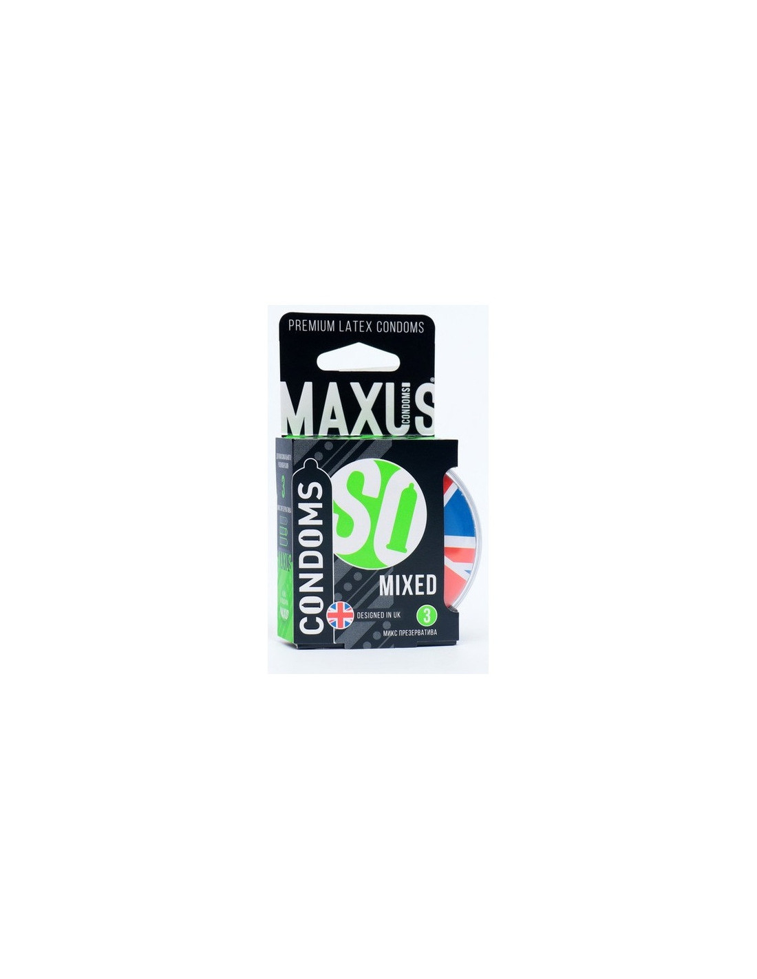 Презервативы Maxus Air - Mixed, ассорти, латексные, пластиковый кейс, 3 шт MXS-14-03