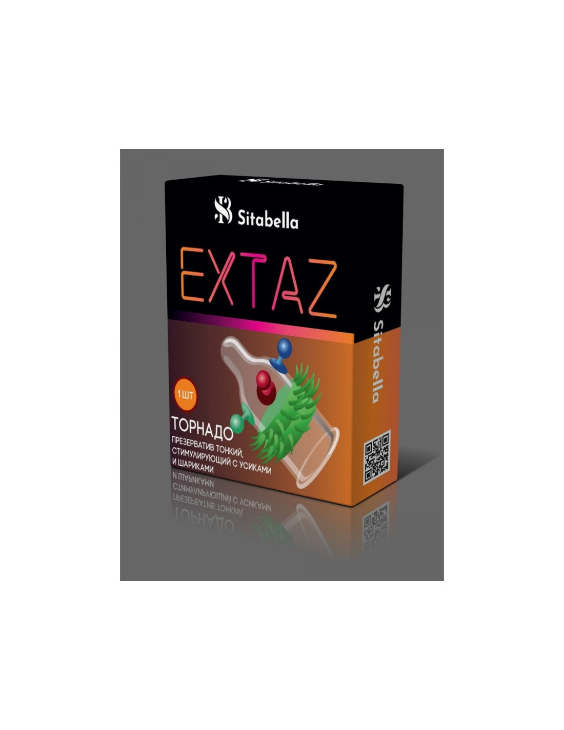 Презерватив Sitabella - Exstaz - Торнадо, тонкий, стимулирующий, латексный, 1 шт 1507