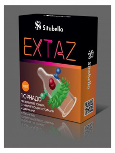 Презерватив Sitabella - Exstaz - Торнадо, тонкий, стимулирующий, латексный, 1 шт 1507