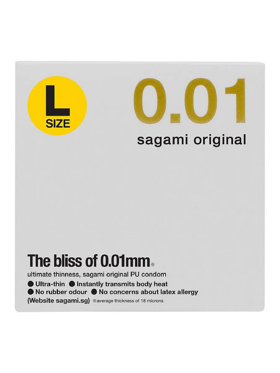 Презерватив Sagami 0,01 L size, ультратонкий, увеличенного размера, 1шт | LOVESTORE