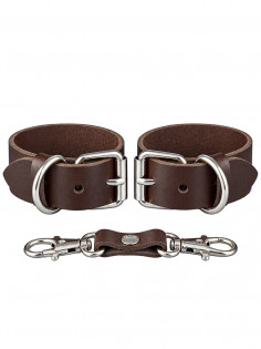 Наручники Sitabella - Новичок, из натуральной кожи, коричневые 3359-8 | LOVESTORE