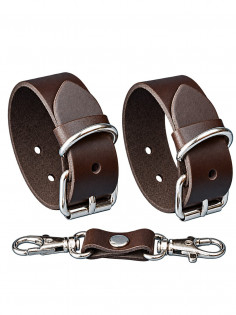 Наручники Sitabella - Новичок, из натуральной кожи, коричневые 3359-8 | LOVESTORE