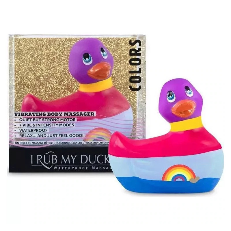 Вибро-уточка Big Teaze Toys - I Rub My Duckie 2.0 с радугой 29009